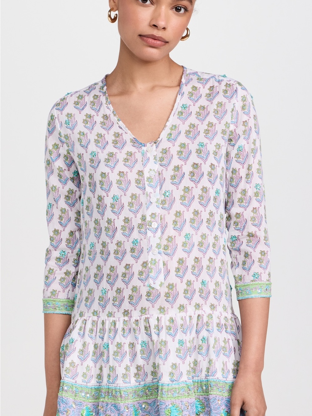 Bell by Alicia Bell Popover Flounce Light Floral Dress/Coverup- Shopbop